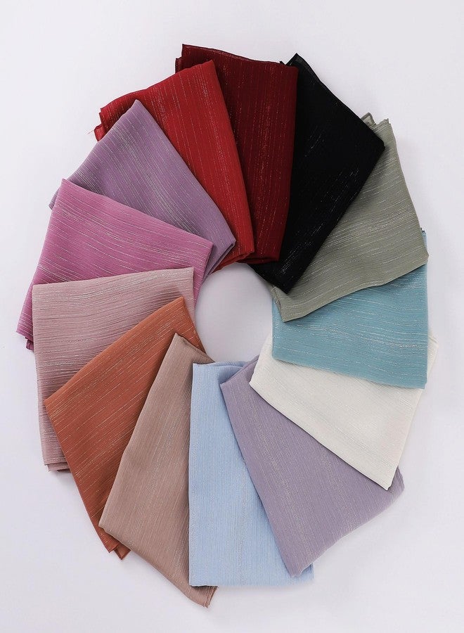 HURESON Women Hijab Chiffon Head Scarf Lightweight Shimmer Scarves Crepe Wedding Shawls and Wraps for Evening Dresses Shiny (Black) - Image 3